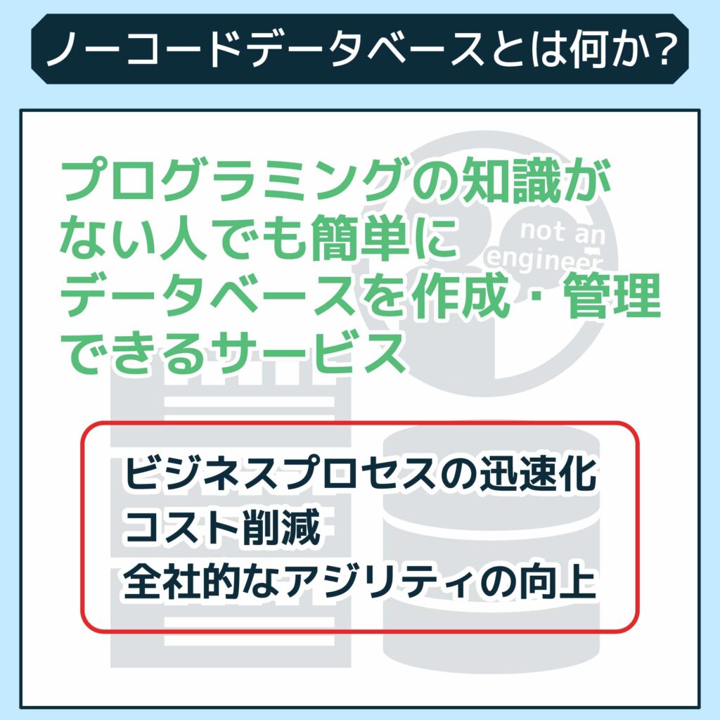ノーコードデータベースとは何か？