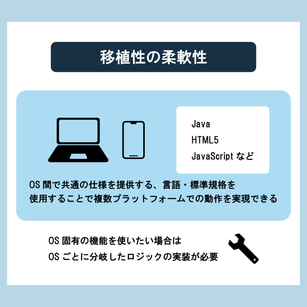 移植性の柔軟性が重要になる